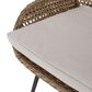 Hearth and Haven Outdoor Wicker and Iron Bar Stool in Beige (Set of 2), , large