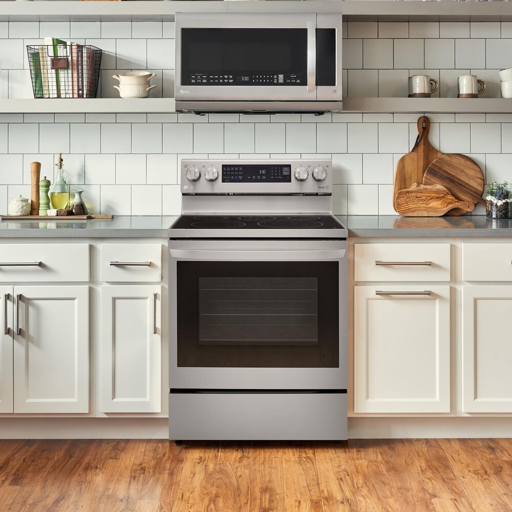 LG 6.3 Cu. Ft. Smart Wi-Fi Enabled True Convection InstaView Electric Range with Air Fry in Stainless Steel, , large
