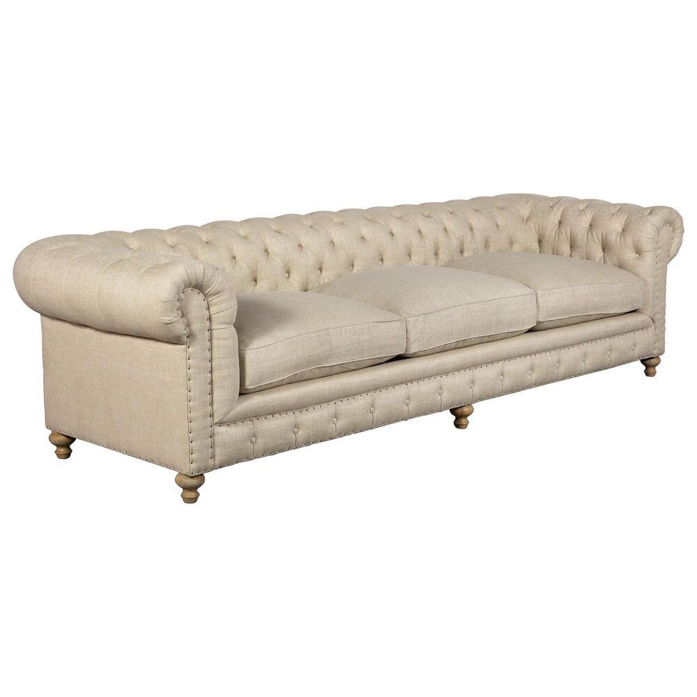 Vintage Furnishings Finn 118&quot; Sofa in Beige, , large