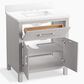 Kohler Kresla 30" Single Bathroom Vanity in Atmos Grey with 3 cm White Quartz Top and Rectangular Sink, , large