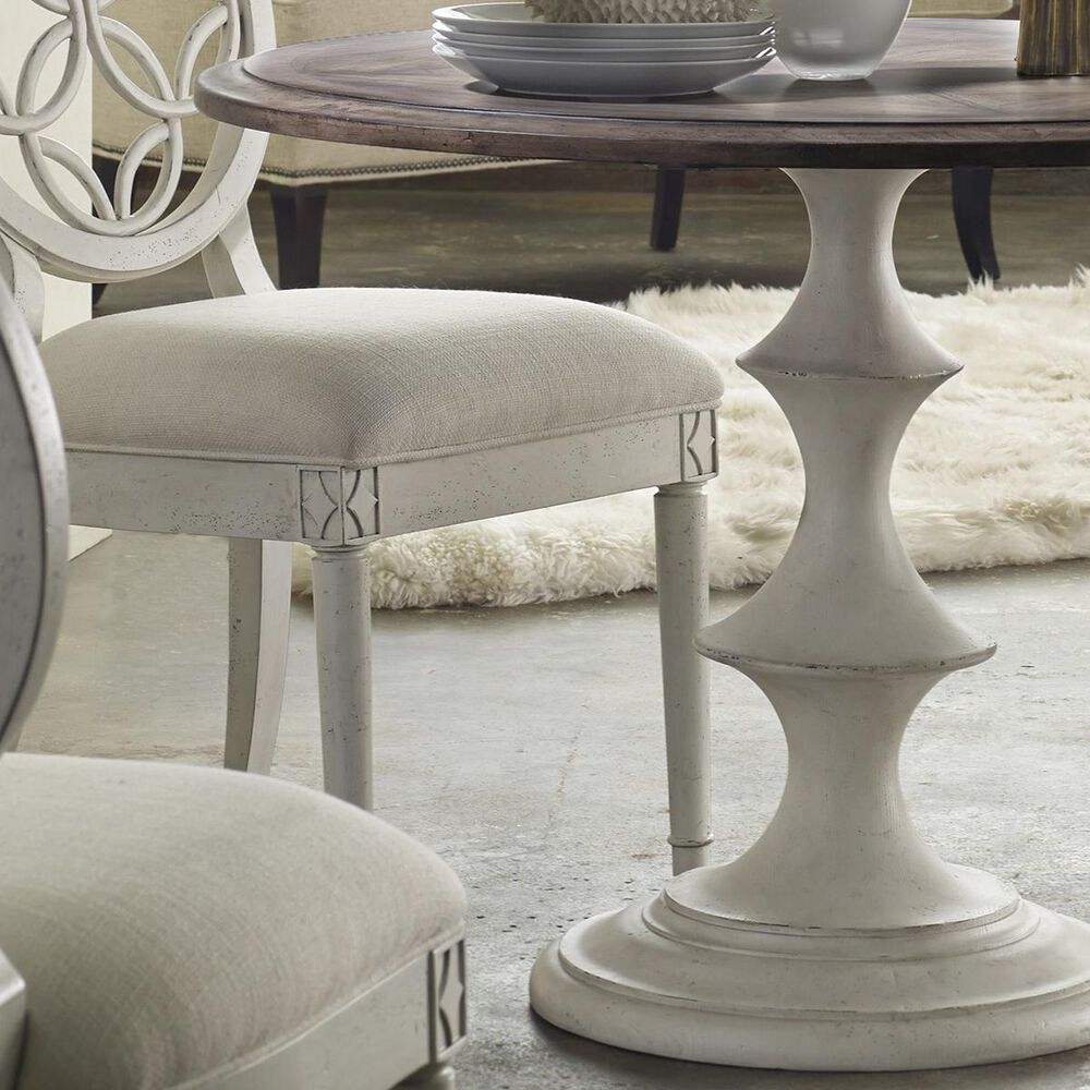 Hooker Furniture Melange Brynlee 42&quot; Table in Walnut and White - Table Only, , large