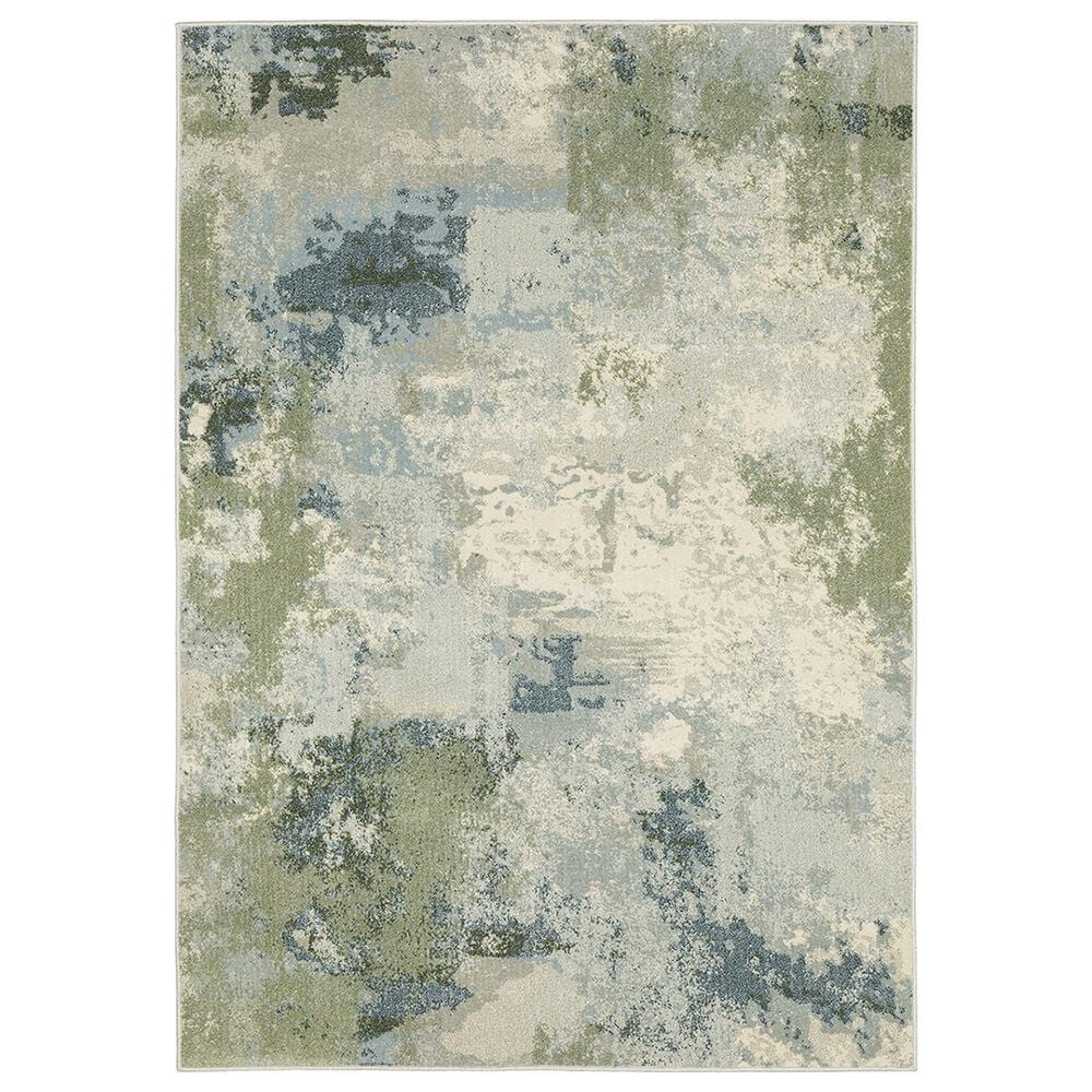 Oriental Weavers Branson 9"10" x 12"10" Blue and Green Area Rug, , large
