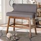 Baxton Studio Gradisca Bar Bench Banquette with Grey Cushion in Dark Walnut, , large