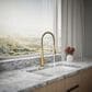 Kohler Simplice Semi-Professional Kitchen Sink Faucet in Vibrant Brushed Moderne Brass, , large