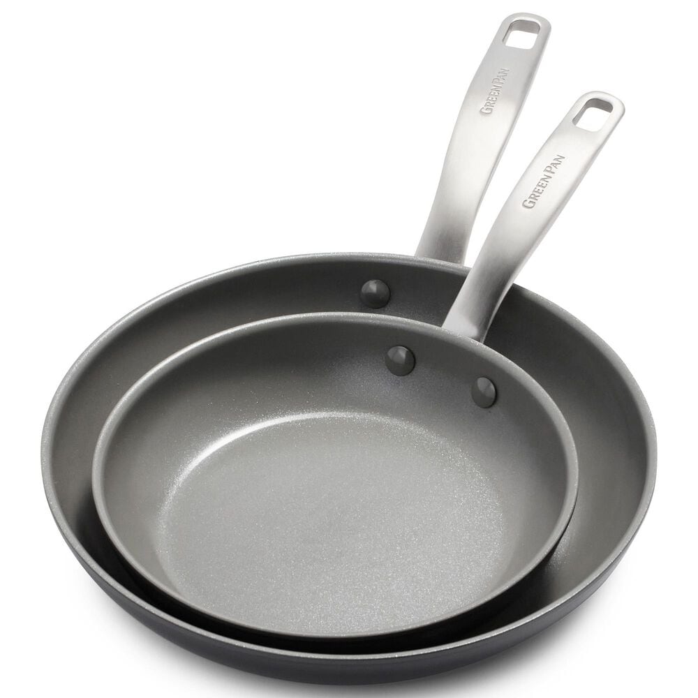 Green Pan Chatham Ceramic Nonstick 8" and 10" Open Frypan Set in Grey, , large