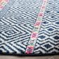 Safavieh Madison MAD797N 4" Round Navy and Ivory Area Rug, , large