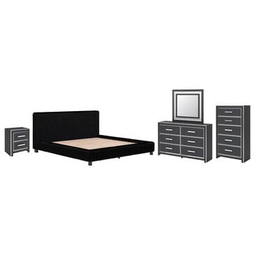 Ashley Zuraleus 5-Piece King Platform Bedroom Set in Matte Black, , large
