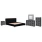 Ashley Zuraleus 5-Piece King Platform Bedroom Set in Matte Black, , large