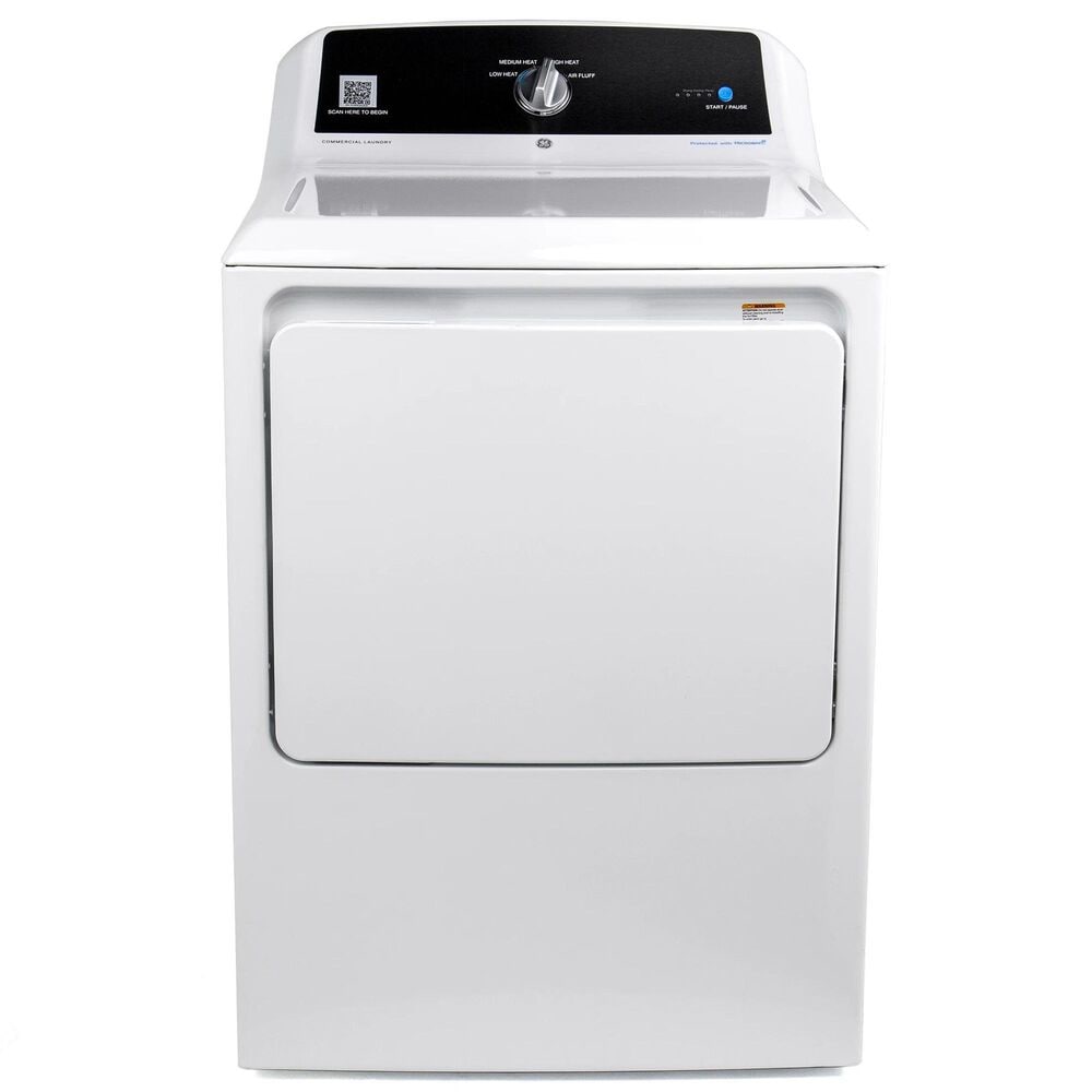 GE Appliances 4.2 Cu. Ft. Commercial Top Load Washer and 7.4 Cu. Ft. Electric Dryer Laundry Pair in White, , large