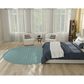 Nourison Twist Reversible 8" Round Aqua Indoor/Outdoor Area Rug, , large