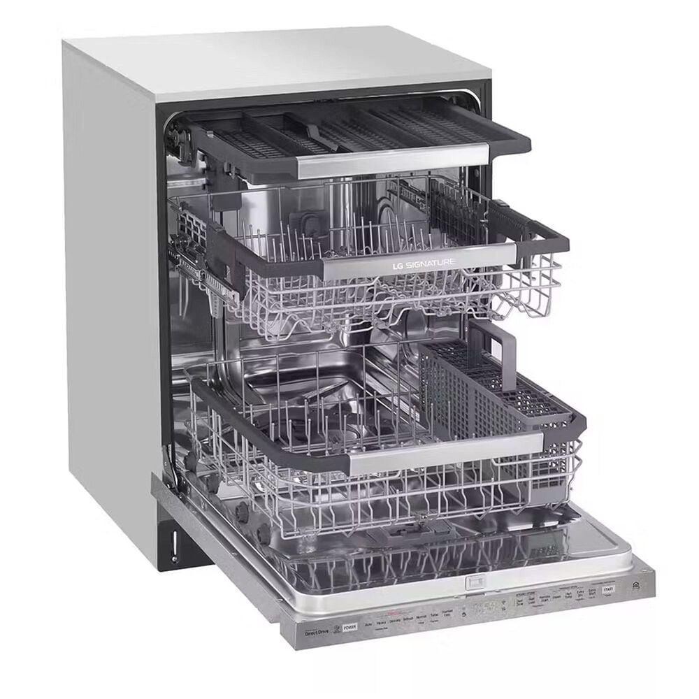 LG Signature Top Control Smart Wi-Fi Enabled Dishwasher with TrueSteam and QuadWash in Stainless Steel, , large