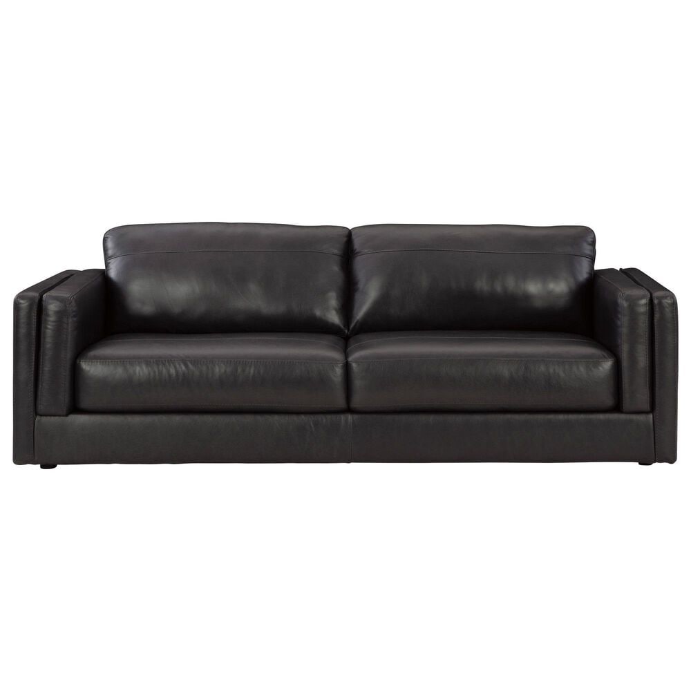 Ashley Amiata Stationary Sofa and Loveseat Set in Onyx, , large