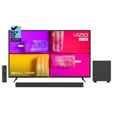 VIZIO 65" Class V-Series 4K LED HDR - Smart TV with 2.1 Home Theater Sound Bar, , large