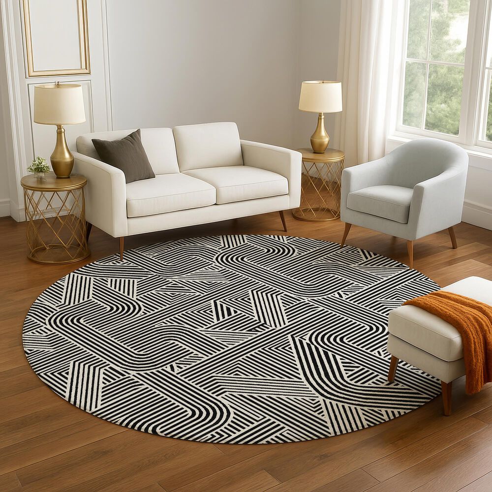 Dalyn Rug Company THE RESERVE TR14 BLACK 8&#39;RO AREA RUG, , large