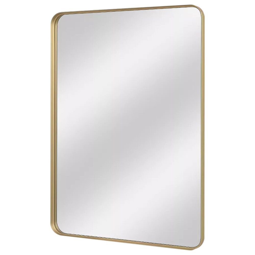 HOMLUX 40" x 30" Rectangular Decorative Wall Mirror in Gold, , large