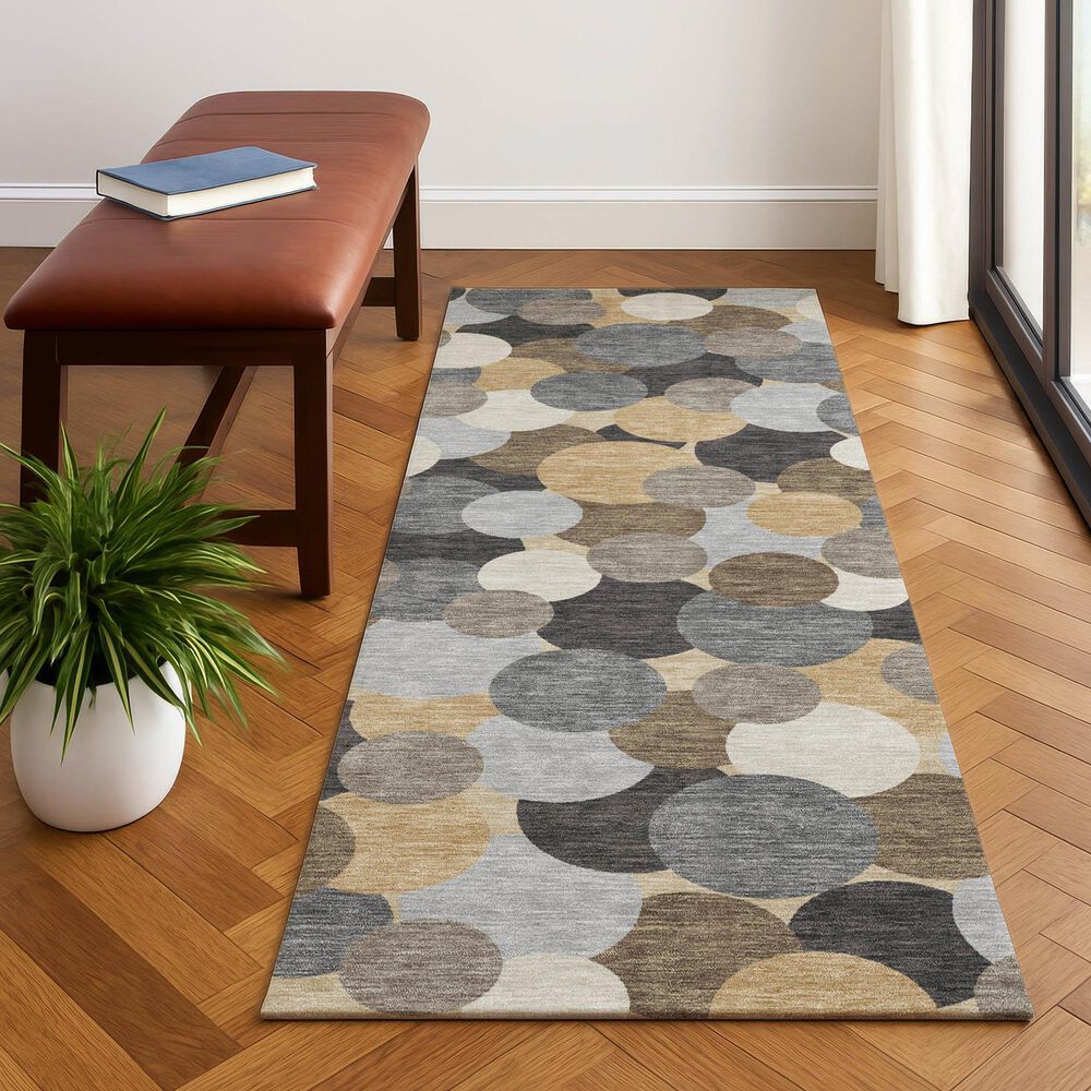 Dalyn Rug Company Kenner Gray 2'3" x 7'6" Indoor/Outdoor Runner, , large