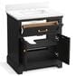 Kohler Charlemont 30" Single Bathroom Vanity in Ferrous Grey with 3 cm White Quartz Top and Rectangular Sink, , large