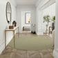 Nourison Courtyard Ivory and Green 8" Round Indoor/Outdoor Area Rug, , large