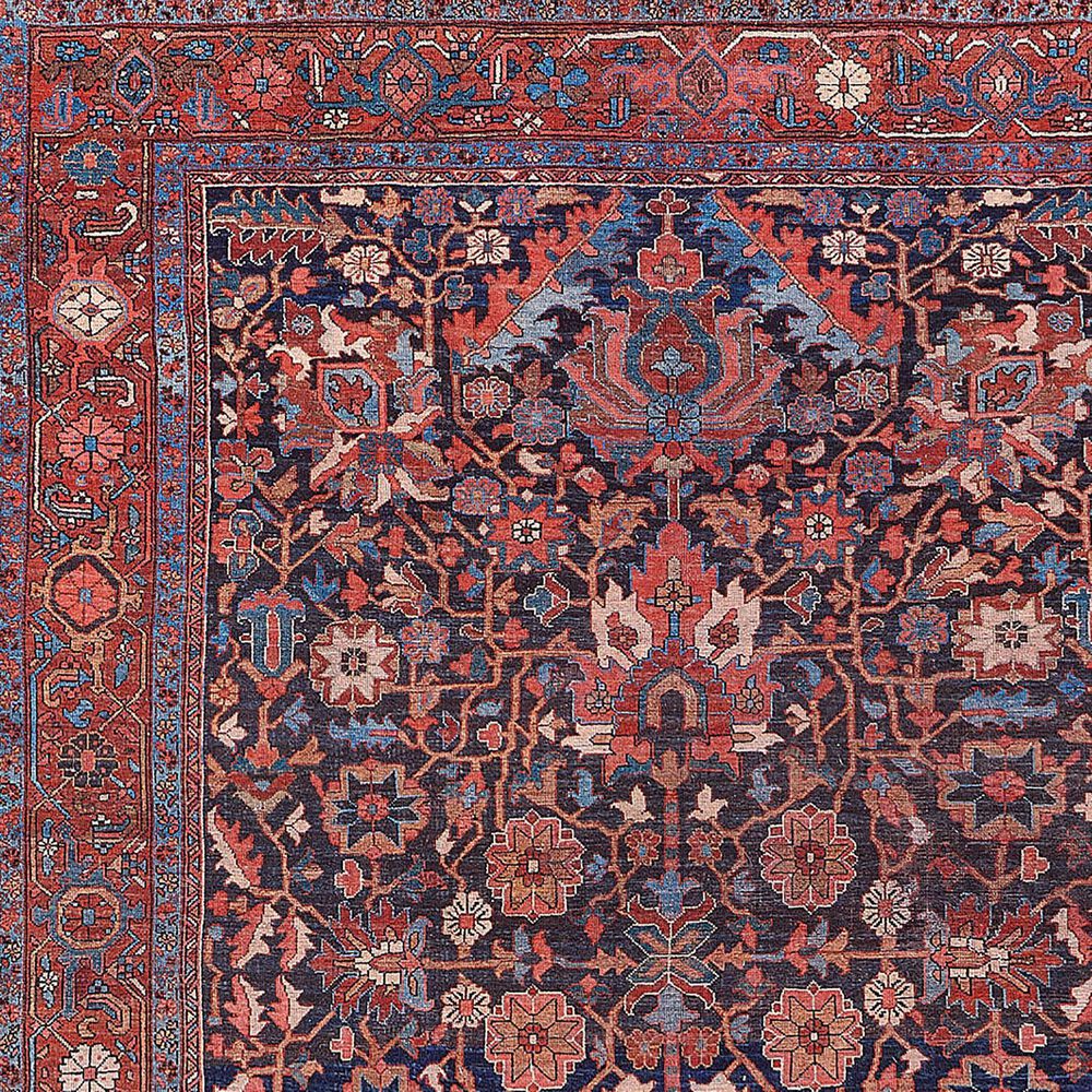 Feizy Rawlins 39HIF 3&#39;11&quot; x 6&#39; Red and Navy Area Rug, , large