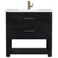 James Martin Vanities Lucian 36" Single Vanity in Carbon Oak with 3 cm White Zeus Quartz Top, , large