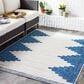 Surya Eagean EAG-2355 Dark Blue, Off-White, Navy and Pale Blue 8"10" x 12" Indoor/Outdoor Area Rug, , large
