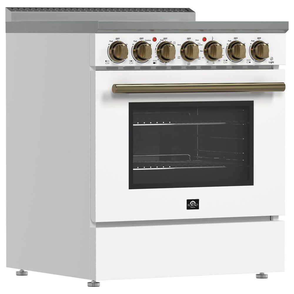Forno Paolo 30" Freestanding Electric Range in White, , large