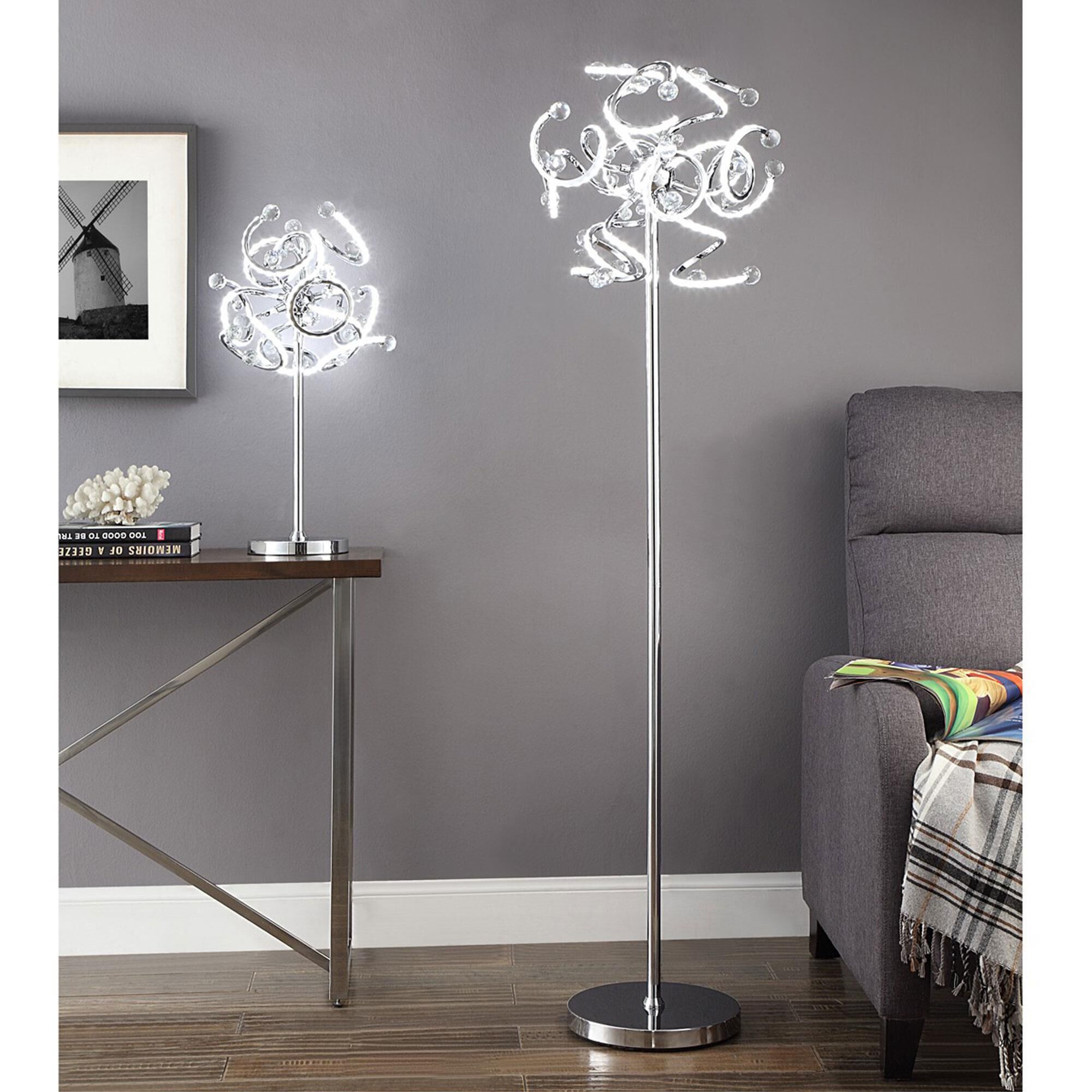 Led chrome floor lamp new arrivals