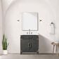 Lexora Home Laurel 30" Single Bathroom Vanity in Black Oak with White Quartz Top and Rectangular Sink, , large