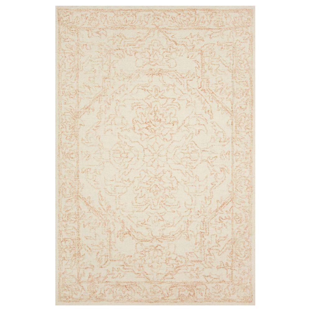 Magnolia Home Annie ANN-05 5" x 7"6" White and Pink Area Rug, , large