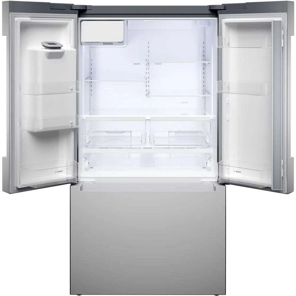 Bosch 26 Cu. Ft. 100 Series French Door Bottom Mount Refrigerator in Stainless Steel, , large