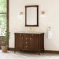 James Martin Kinnsden 48" Single Bathroom Vanity in Sable Oak with 3 cm Victorian Silver Silestone Top, Rectangular Sink and FreePower Wireless Charger, , large