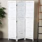 Maple and Jade 3-Panel Shutter Top Partition Room Divider Screen in Washed White and Gray, , large