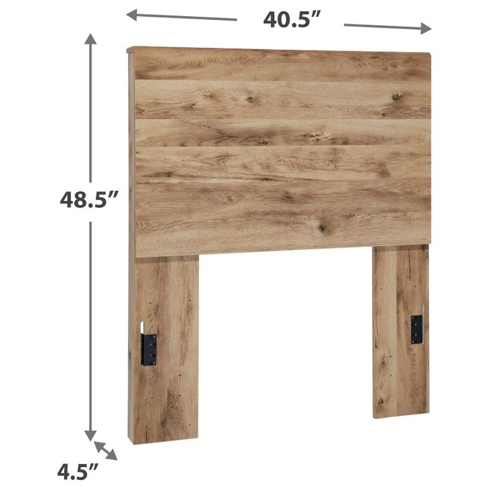 Ashley Hyanna Twin Panel Headboard in Golden Rustic, , large