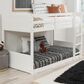 Linden Boulevard Dalton Low Profile Twin Bunk Bed in White, , large
