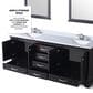Lexora Home Dukes 80" Double Bathroom Vanity in Espresso with 2 cm White Cultured Marble Top and Rectangular Sinks, , large