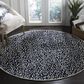 Safavieh Marbella 6" Round Navy Blue and Ivory Area Rug, , large