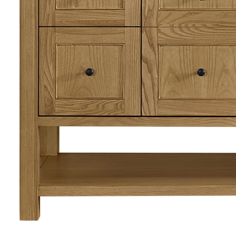 James Martin Vanities Breckenridge 60&quot; Single Bathroom Vanity in Light Natural Oak with 3 cm Parisien Bleu Quartz Top and Rectangular Sink, , large