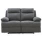 Ashley Side-Swipe Manual Reclining Loveseat in Charcoal, , large