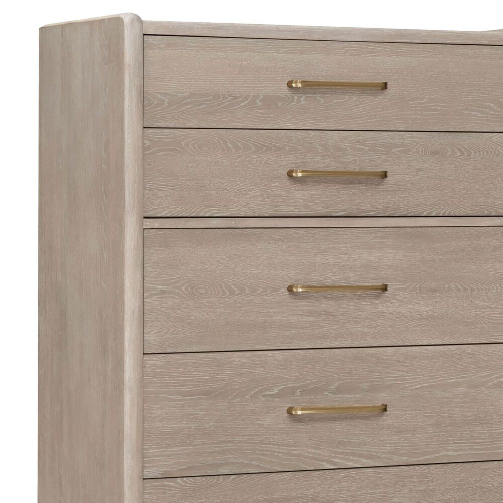 Urban Home Gardenia 5-Drawer Oak Wood Chest in Chai, , large