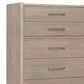 Urban Home Gardenia 5-Drawer Oak Wood Chest in Chai, , large