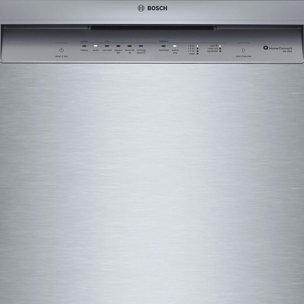 Bosch 300 Series 24&quot; Built-In Recessed Handle Dishwasher with 8 Wash Cycles in Stainless Steel, , large