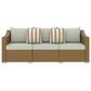 Hearth and Haven Outdoor Sofa with Cushions and Natural Wicker in Light Gray, , large