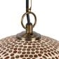 Teak Interiors 1-Light Glass Mosaic Pendant Lamp in Antique Gold, , large