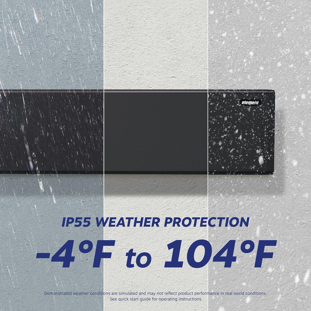 Element 65" 4K UHD Partial Sun Outdoor Xumo - Smart TV with 2.0 Outdoor Soundbar and Outdoor Tilt Mount in Black, , large