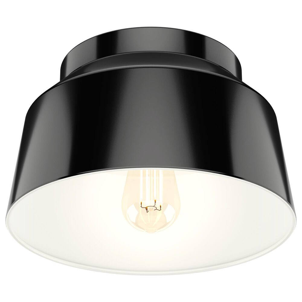 Hunter Cranbrook 1-Light Flush Mount in Matte Black, , large