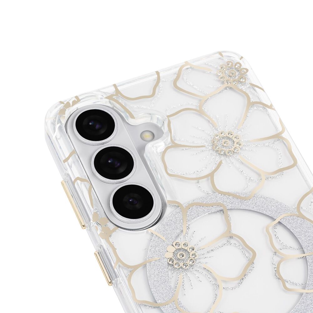Case-Mate Floral Gems Case with Magnet for Samsung Galaxy S26 in Gold, , large