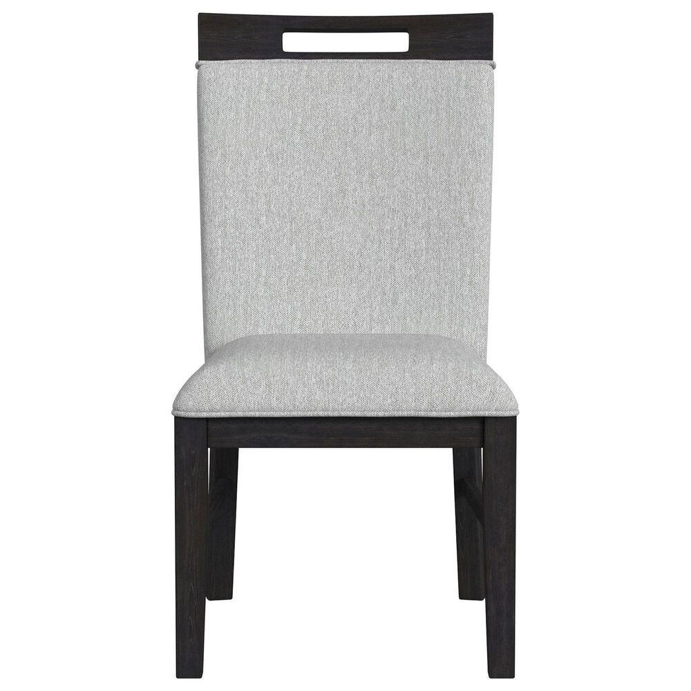 Mayberry Hill Transcend Side Chair with Light Grey Fabric in Charcoal, , large