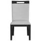 Mayberry Hill Transcend Side Chair with Light Grey Fabric in Charcoal, , large