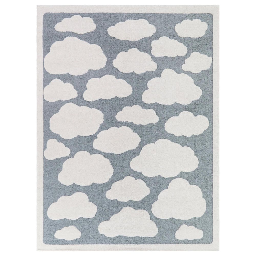 Balta Rugs Cocoon Cumulus Teal 5"3" x 7" Kids Area Rug, , large