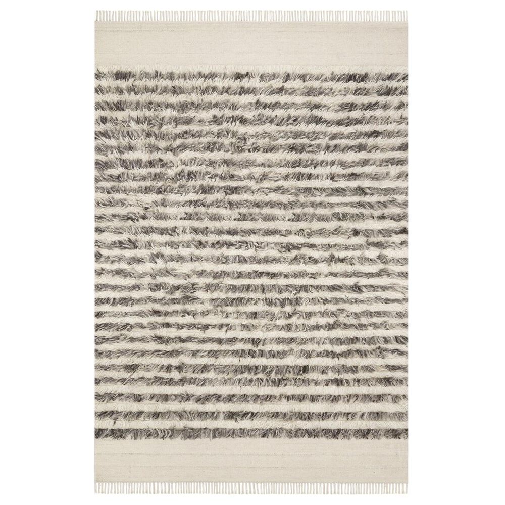 ED Ellen DeGeneres Crafted by Loloi Abbot ABB-01 5" x 7"6" Natural and Ash Area Rug, , large